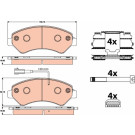 TRW | Bremsbelagsatz, Scheibenbremse | GDB2072 TRW | Bremsbelagsatz, Scheibenbremse | GDB2072