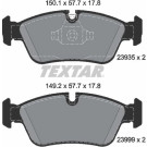 Textar | Bremsbelagsatz, Scheibenbremse | 2393501 Textar | Bremsbelagsatz, Scheibenbremse | 2393501