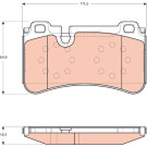 TRW | Bremsbelagsatz, Scheibenbremse | GDB1711 TRW | Bremsbelagsatz, Scheibenbremse | GDB1711
