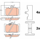 TRW | Bremsbelagsatz, Scheibenbremse | GDB4460 TRW | Bremsbelagsatz, Scheibenbremse | GDB4460