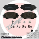 Zimmermann | Bremsbelagsatz, Scheibenbremse | 26620.180.2 Zimmermann | Bremsbelagsatz, Scheibenbremse | 26620.180.2