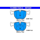 ATE | Bremsbelagsatz, Scheibenbremse | 13.0460-7224.2 ATE | Bremsbelagsatz, Scheibenbremse | 13.0460-7224.2