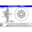 ATE | Bremsscheibe | 24.0128-0239.1