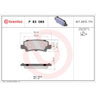 Brembo | Bremsbelagsatz, Scheibenbremse | P 83 065 Brembo | Bremsbelagsatz, Scheibenbremse | P 83 065