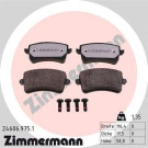 Zimmermann | Bremsbelagsatz, Scheibenbremse | 24606.975.1