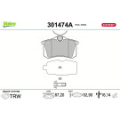 Valeo | Bremsbelagsatz, Scheibenbremse | 301474A Valeo | Bremsbelagsatz, Scheibenbremse | 301474A