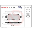 Brembo | Bremsbelagsatz, Scheibenbremse | P 24 072 Brembo | Bremsbelagsatz, Scheibenbremse | P 24 072