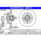 ATE | Bremsscheibe | 24.0108-0114.2