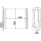 Mahle | Wärmetauscher, Innenraumheizung | AH 106 000S