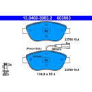 ATE | Bremsbelagsatz, Scheibenbremse | 13.0460-3983.2 ATE | Bremsbelagsatz, Scheibenbremse | 13.0460-3983.2