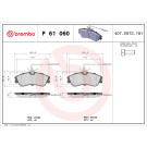Brembo | Bremsbelagsatz, Scheibenbremse | P 61 060 Brembo | Bremsbelagsatz, Scheibenbremse | P 61 060