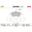 Valeo | Bremsbelagsatz, Scheibenbremse | 302496A Valeo | Bremsbelagsatz, Scheibenbremse | 302496A