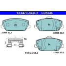 ATE | Bremsbelagsatz, Scheibenbremse | 13.0470-5536.2 ATE | Bremsbelagsatz, Scheibenbremse | 13.0470-5536.2