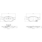 Brembo | Bremsbelagsatz, Scheibenbremse | P 11 031 Brembo | Bremsbelagsatz, Scheibenbremse | P 11 031
