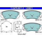 ATE | Bremsbelagsatz, Scheibenbremse | 13.0470-5611.2 ATE | Bremsbelagsatz, Scheibenbremse | 13.0470-5611.2