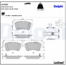 Delphi | Bremsbelagsatz, Scheibenbremse | LP2203 Delphi | Bremsbelagsatz, Scheibenbremse | LP2203