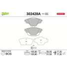 Valeo | Bremsbelagsatz, Scheibenbremse | 302428A Valeo | Bremsbelagsatz, Scheibenbremse | 302428A