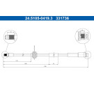ATE | Bremsschlauch | 24.5105-0419.3