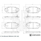 Blue Print | Bremsbelagsatz, Scheibenbremse | ADBP420095 Blue Print | Bremsbelagsatz, Scheibenbremse | ADBP420095