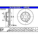 ATE | Bremsscheibe | 24.0128-0238.1