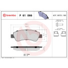 Brembo | Bremsbelagsatz, Scheibenbremse | P 61 066 Brembo | Bremsbelagsatz, Scheibenbremse | P 61 066