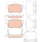 TRW | Bremsbelagsatz, Scheibenbremse | GDB3447 TRW | Bremsbelagsatz, Scheibenbremse | GDB3447
