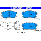 ATE | Bremsbelagsatz, Scheibenbremse | 13.0460-5649.2 ATE | Bremsbelagsatz, Scheibenbremse | 13.0460-5649.2