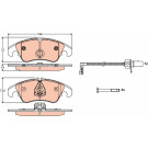 TRW COTEC GDB1768 Bremsbeläge inkl. Verschleißwarnkontakt, mit Bremssattelschrauben, mit Zubehör