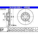 ATE | Bremsscheibe | 24.0128-0269.1