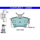 ATE | Bremsbelagsatz, Scheibenbremse | 13.0470-2623.2 ATE | Bremsbelagsatz, Scheibenbremse | 13.0470-2623.2