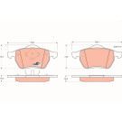 TRW | Bremsbelagsatz, Scheibenbremse | GDB1204 TRW | Bremsbelagsatz, Scheibenbremse | GDB1204