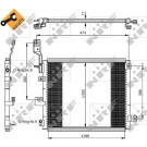 NRF | Kondensator, Klimaanlage | 350047