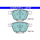 ATE | Bremsbelagsatz, Scheibenbremse | 13.0470-7187.2 ATE | Bremsbelagsatz, Scheibenbremse | 13.0470-7187.2