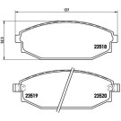 Brembo | Bremsbelagsatz, Scheibenbremse | P 54 027 Brembo | Bremsbelagsatz, Scheibenbremse | P 54 027