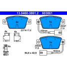 ATE | Bremsbelagsatz, Scheibenbremse | 13.0460-3861.2 ATE | Bremsbelagsatz, Scheibenbremse | 13.0460-3861.2