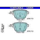 ATE | Bremsbelagsatz, Scheibenbremse | 13.0470-2626.2 ATE | Bremsbelagsatz, Scheibenbremse | 13.0470-2626.2