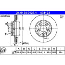 ATE 24.0134-0123.1 Bremsscheibe 350mm, 5x130,0, Belüftet