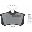 TEXTAR 2355401 Bremsbeläge nicht für Verschleißwarnanzeiger vorbereitet, mit Bremssattelschrauben