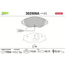 Valeo | Bremsbelagsatz, Scheibenbremse | 302506A Valeo | Bremsbelagsatz, Scheibenbremse | 302506A
