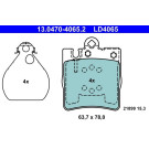 ATE Ceramic 13.0470-4065.2 Bremsbeläge, exkl. Verschleißwarnkontakt, mit Zubehör