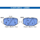 ATE | Bremsbelagsatz, Scheibenbremse | 13.0470-2653.2 ATE | Bremsbelagsatz, Scheibenbremse | 13.0470-2653.2