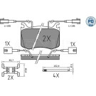 Meyle | Bremsbelagsatz, Scheibenbremse | 025 220 9115/PD Meyle | Bremsbelagsatz, Scheibenbremse | 025 220 9115/PD