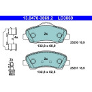 ATE | Bremsbelagsatz, Scheibenbremse | 13.0470-3869.2 ATE | Bremsbelagsatz, Scheibenbremse | 13.0470-3869.2