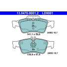 ATE | Bremsbelagsatz, Scheibenbremse | 13.0470-9001.2 ATE | Bremsbelagsatz, Scheibenbremse | 13.0470-9001.2