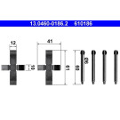 ATE | Zubehörsatz, Scheibenbremsbelag | 13.0460-0186.2