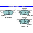 ATE | Bremsbelagsatz, Scheibenbremse | 13.0470-7362.2 ATE | Bremsbelagsatz, Scheibenbremse | 13.0470-7362.2