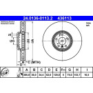 ATE | Bremsscheibe | 24.0136-0113.2