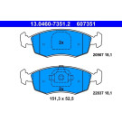 ATE | Bremsbelagsatz, Scheibenbremse | 13.0460-7351.2 ATE | Bremsbelagsatz, Scheibenbremse | 13.0460-7351.2