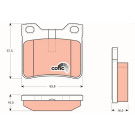 TRW | Bremsbelagsatz, Scheibenbremse | GDB1276 TRW | Bremsbelagsatz, Scheibenbremse | GDB1276