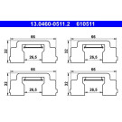 ATE | Zubehörsatz, Scheibenbremsbelag | 13.0460-0511.2